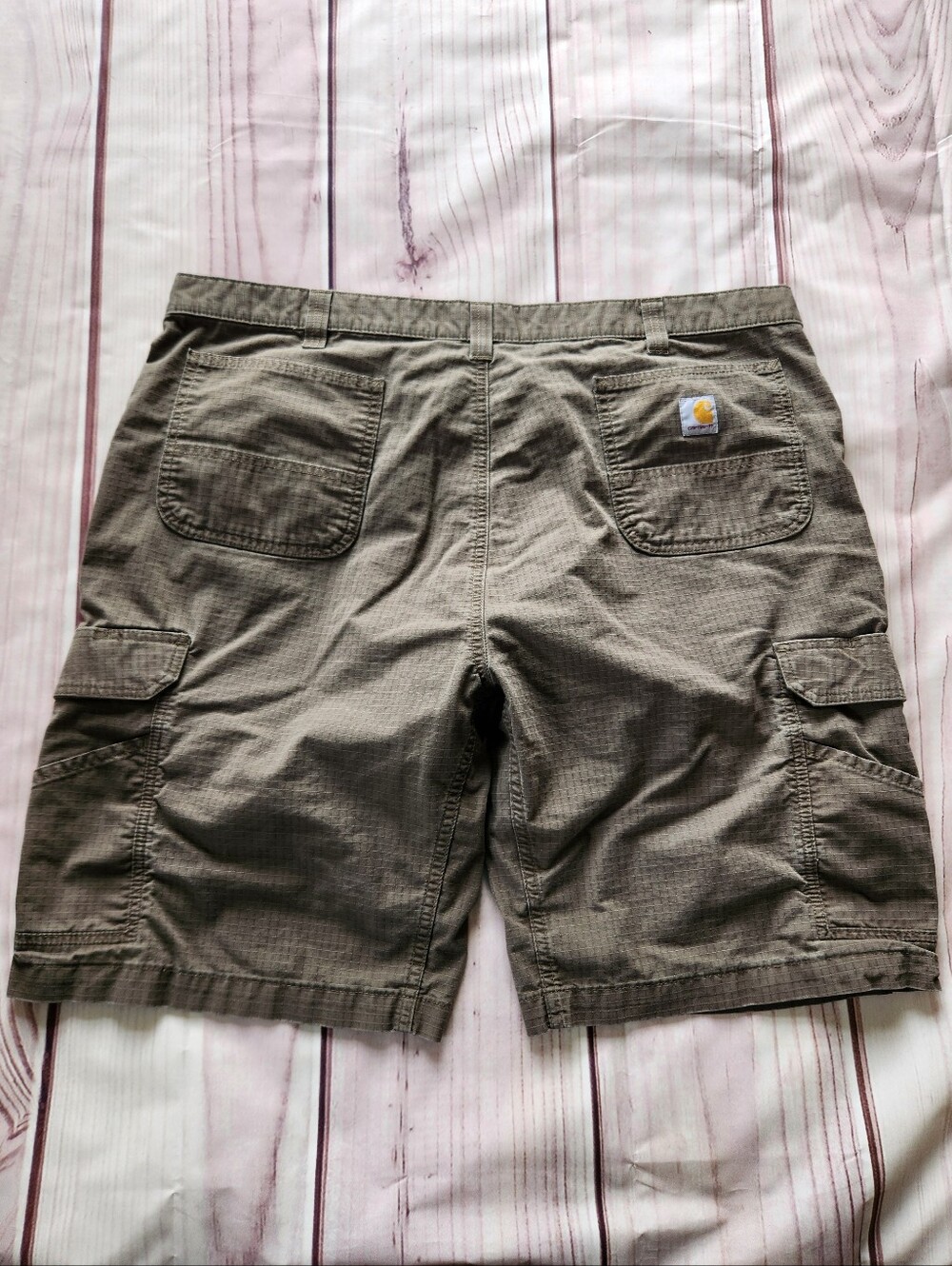 Carhartt "Force Relaxed Fit Ripstop Cargo Work Short" Brown | Men's Size 44 - Picture 5 of 12